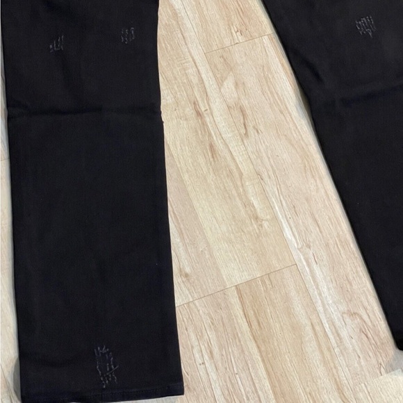 New Men’s MNML Jeans X231 Black Stretch Moto Denim Skinny Distressed Ripped Pant - Picture 9 of 9